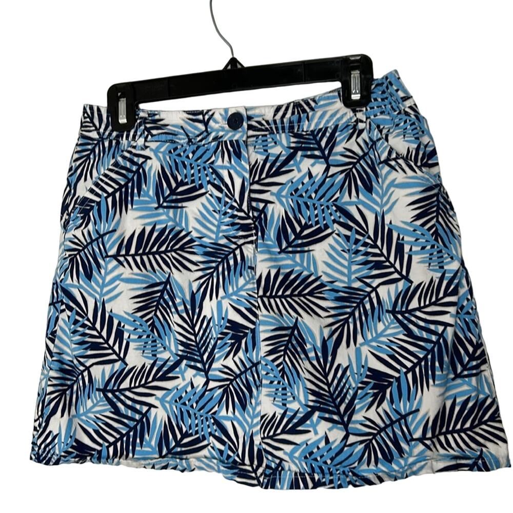 White Stag Tropical Golf Tennis Skirt Skort Blue White  Colors Size 6